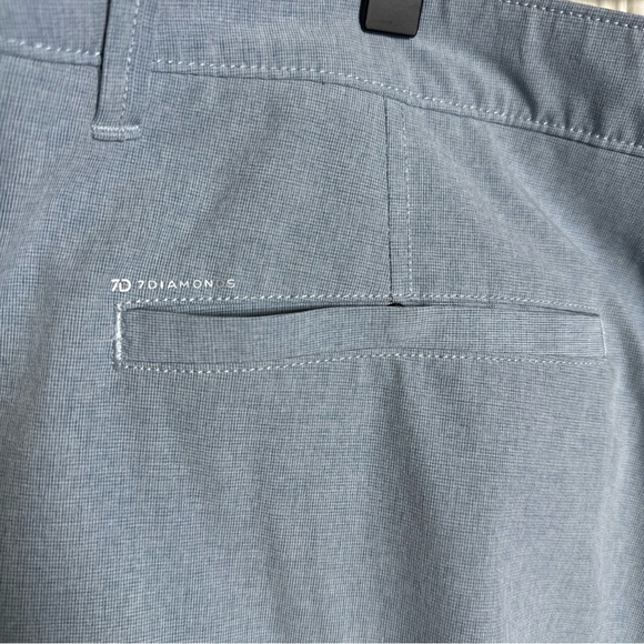 7 Diamonds Shorts Mens 42 Blue Performance Dynamic Bermuda Golf Casual 10” - Picture 10 of 13